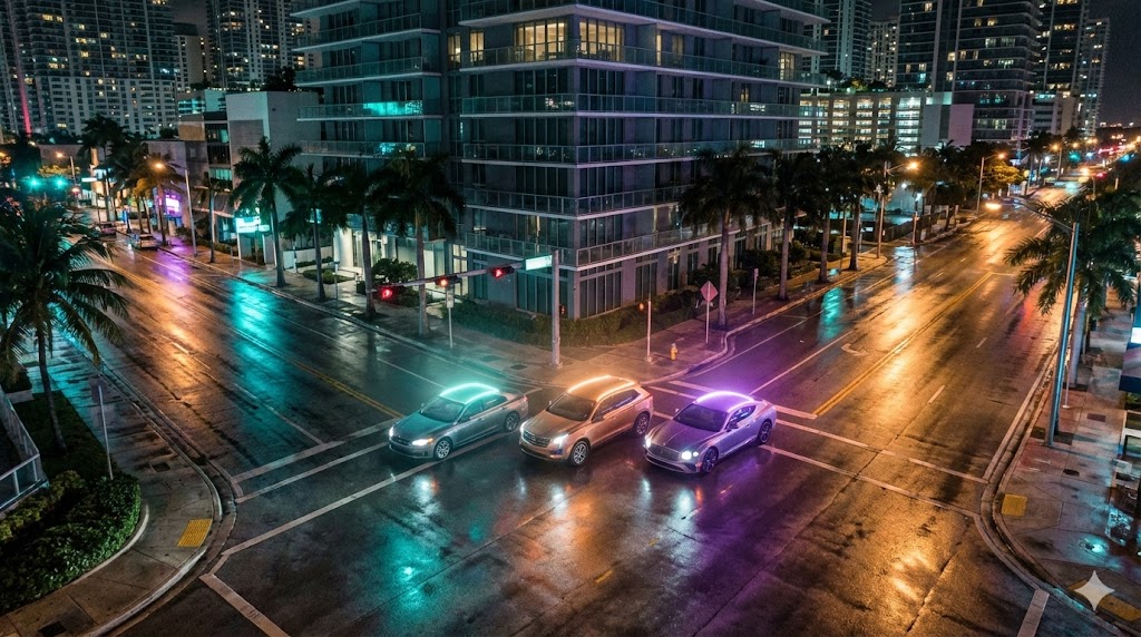Traffic at a Brickell intersection in Miami