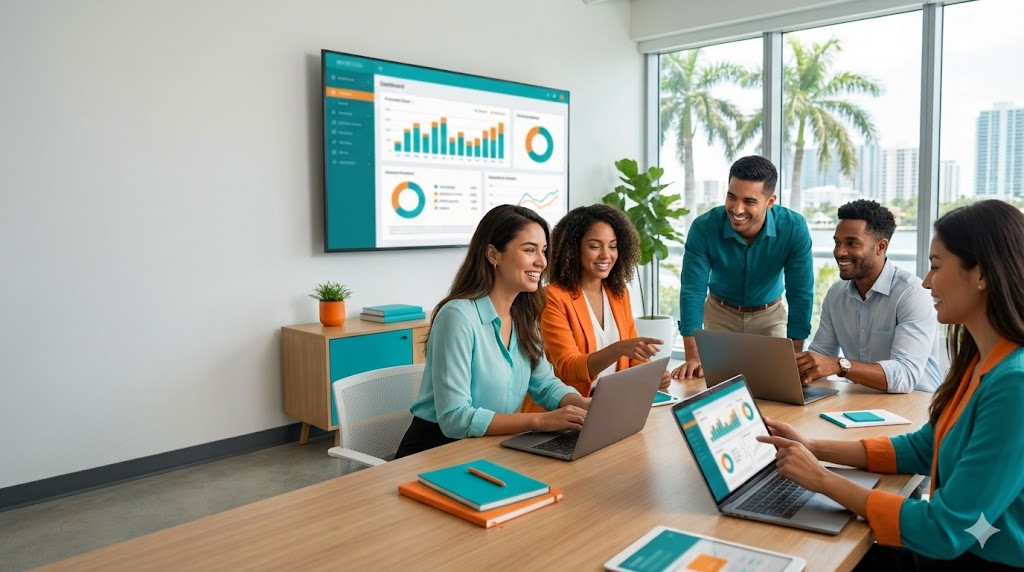 A Florida business team at work